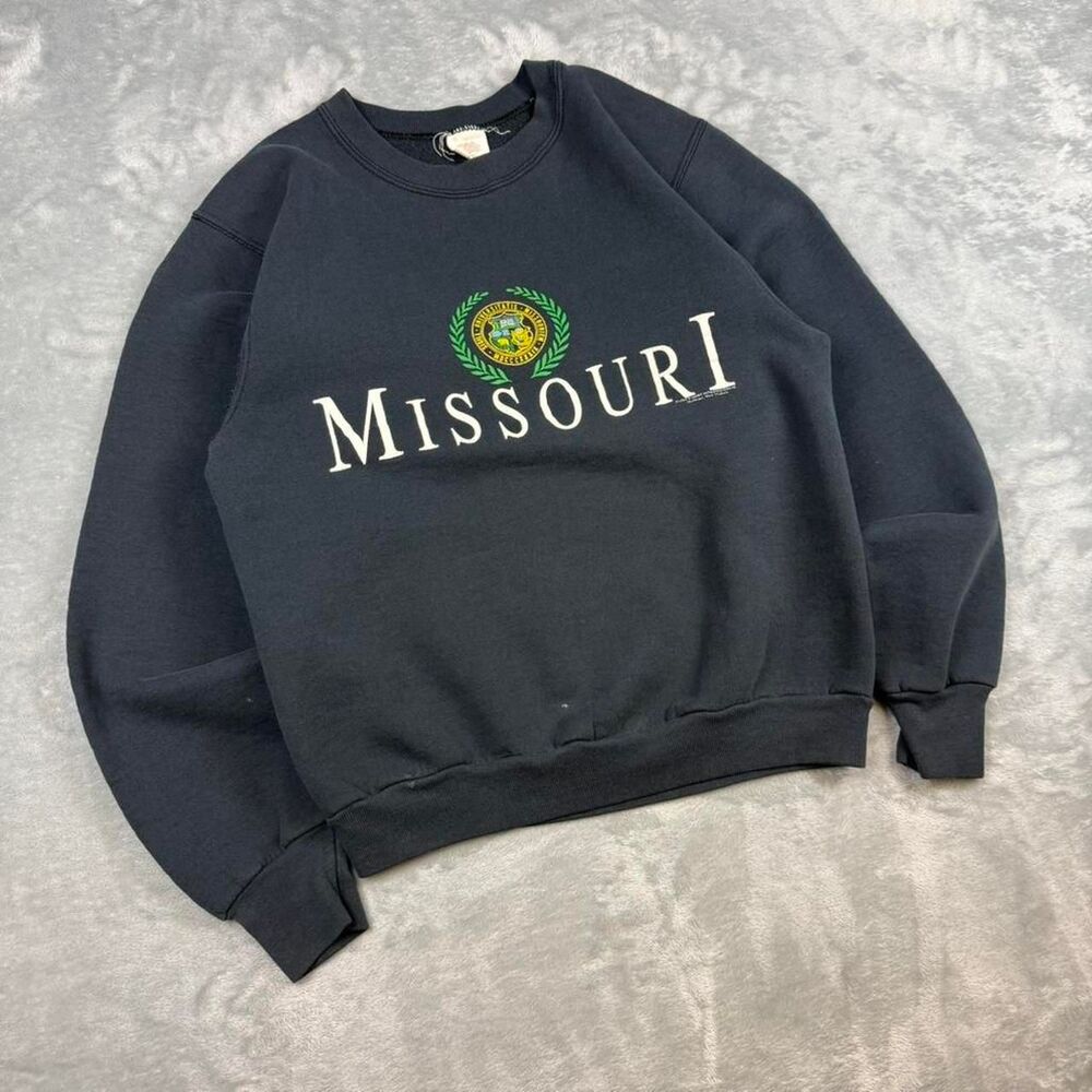 Fruit-of-the-loom Men's Black and Navy Sweatshirt